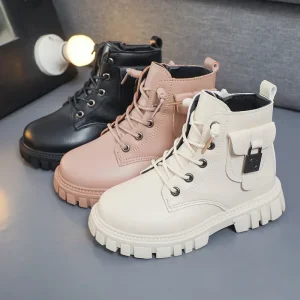 Children Leather Boots Girls Fashion
