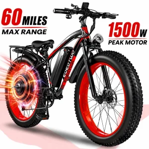 EOEOTWO E01 26" Fat Tire Electric Bike for Adults