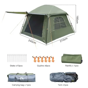 Night Cat 4 Person Pop Up Tent