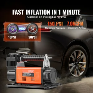 12V Portable Tire Inflator 7.06CFM Heavy Duty Air