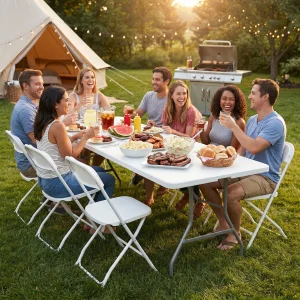 4/6/8 FT Portable Folding Outdoor Indoor Table
